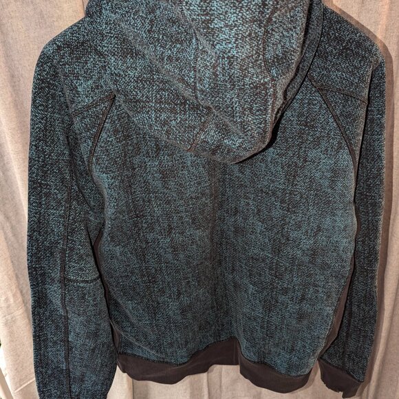 Lululemon Best Coast Hoodie - Trek Texture Blue Depth Black / Black - Sz XL - Picture 2 of 4